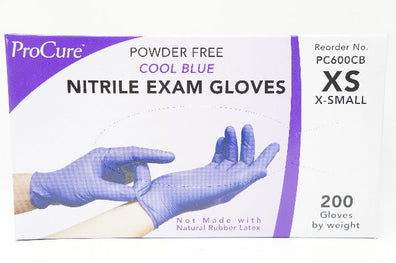 ProCure PC600CB Powder Free Nitrile Exam Gloves XS - Box of 200
